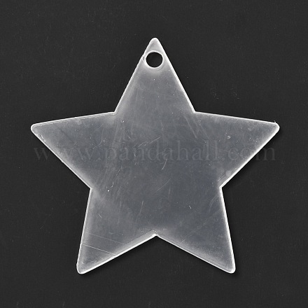 Décorations pendentif transparent acrylique thème étoile de noël HJEW-F013-08-1