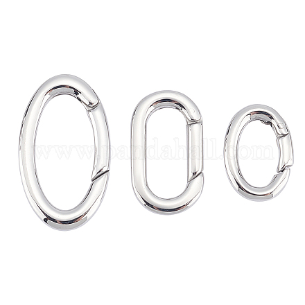 Unicraftale 3 pz 3 stili 304 anelli a molla in acciaio inossidabile STAS-UN0040-93-1
