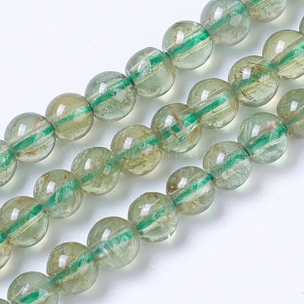 Natürliche grüne Apatit Perlen Stränge G-F568-208-4mm-1