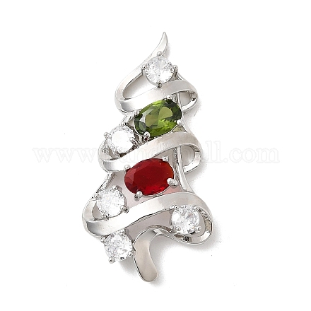 Латунные микро проложить кубического циркония подвески KK-L258-01P-A01-1