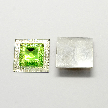Square Resin Cabochons CRES-R122B-213-1
