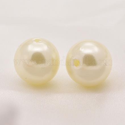 ABS Plastic Imitation Pearl Round Beads SACR-S074-23mm-A41-1