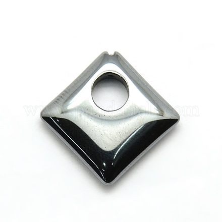Rhombus Grade AA Non-Magnetic Synthetic Hematite Pendants G-F162-23-1