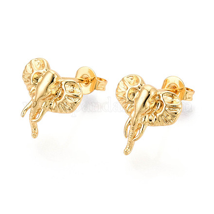 Латунь серьги EJEW-N060-03G-1