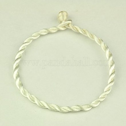 Fabrication de bracelet en nylon à queue de rat en satin AJEW-JB00019-15-1