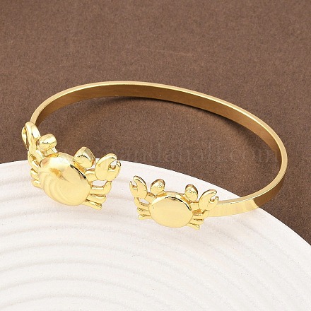 Браслеты-манжеты из латуни с морскими организмами для женщин BJEW-D368-03C-G-1