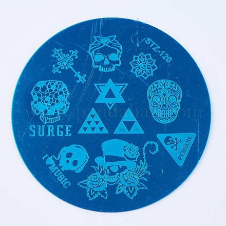 Latest Stainless Steel Nail Art Stamping Plates AJEW-TA0007-C01-1