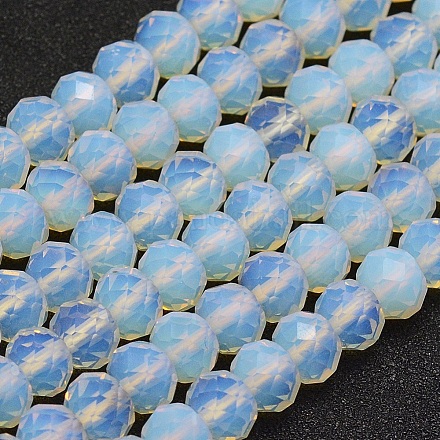 Chapelets de perles d'opalite G-F509-52-5x8mm-1