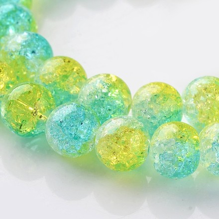 Crackle Glass Round Bead Strands CCG-M001-05-6mm-1