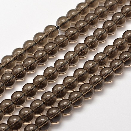 Chapelets de perles rondes en quartz synthétique teintées PIEG-J002-13-8mm-1