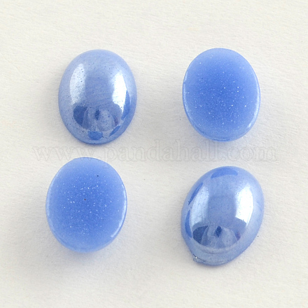 Pearlized Plated Opaque Glass Cabochons PORC-S804-6x8-10-1