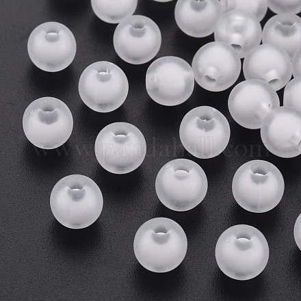 Frosted Acrylic Beads FACR-Q006-8mm-01-1