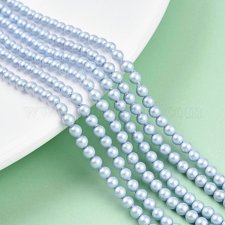 Выпечка из окрашенного перламутрового стекла жемчужные бусинки HY-N002-3mm-C04-1