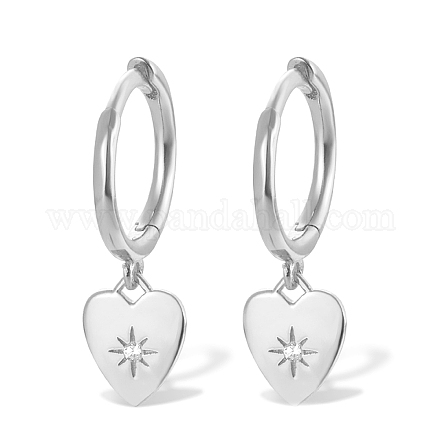 Комплект из серебряных серег в форме сердца s925 MG6658-6-1