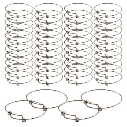Ajustable 304 fabrication de bracelets en acier inoxydable STAS-TA0004-06A-1