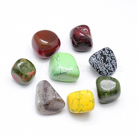 Cuentas de piedras preciosas naturales y sintéticas G-G516-M-1
