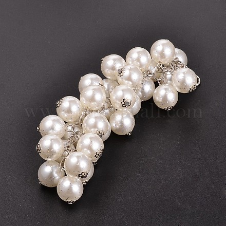 Imitation Acrylic Pearl Beads Grape Pendant KEYC-P029-03P-1