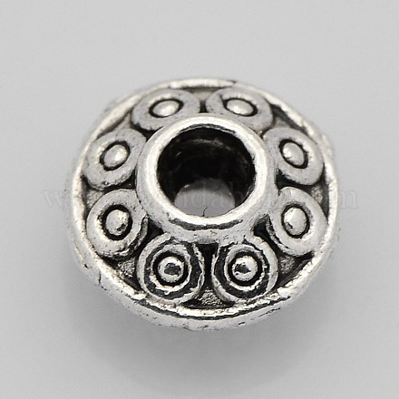 Perles d'espacement rondelles en alliage de zinc de style tibétain X-PALLOY-ZN663-AS-LF-1