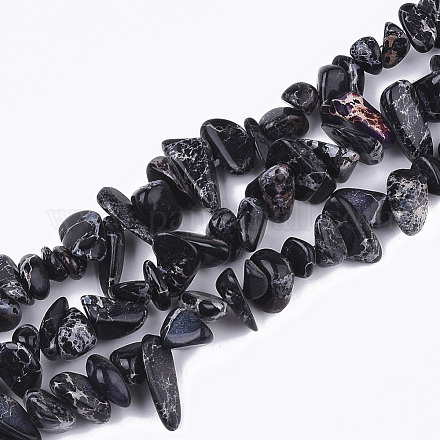 Brins de perles de jaspe impérial naturel G-S355-06A-1