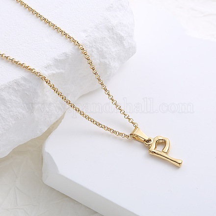Ожерелья с подвесками в виде алфавита из нержавеющей стали для женщин LO9975-16-1