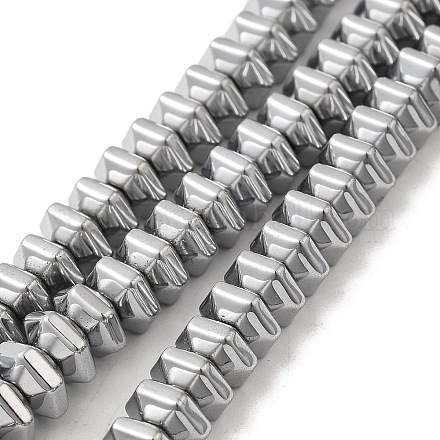 Electroplated Non-Magnetic Synthetic Hematite Beads Strands G-P518-06B-1