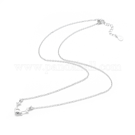 925 подвесные стерлингового серебра ожерелья STER-L055-026P-1