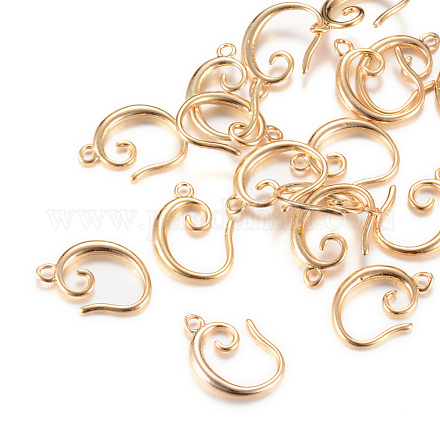 Brass Earring Hooks X-KK-R037-119KC-1