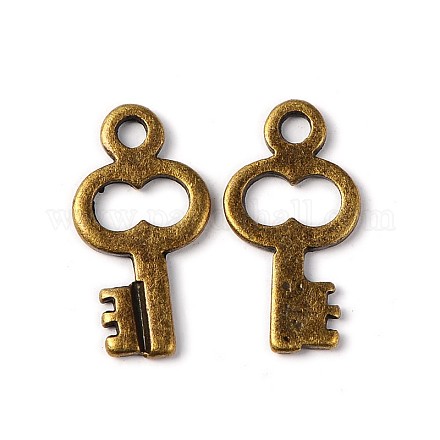 Antique Bronze Key Alloy Pendants X-PALLOY-A19877-AB-FF-1