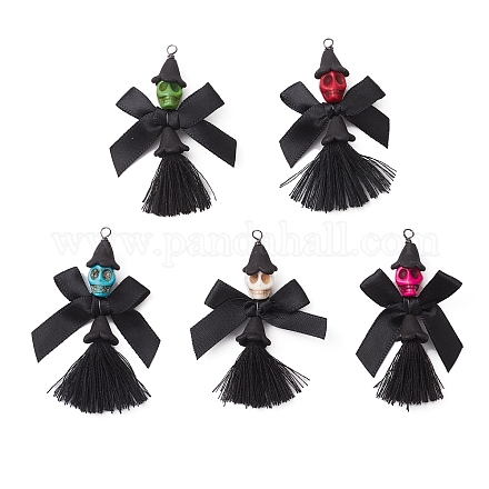 5 шт. подвески из полиэстера ручной работы 5 цветов PALLOY-JF04159-1