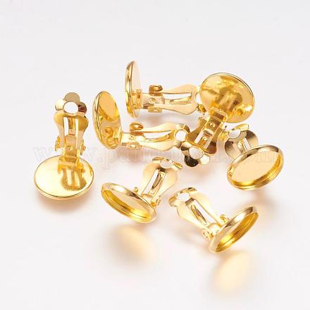 Brass Clip-on Earring Settings KK-I007-G-1