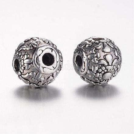 Perles en alliage de style tibétain avec 3 trou PALLOY-YC65937-AS-1