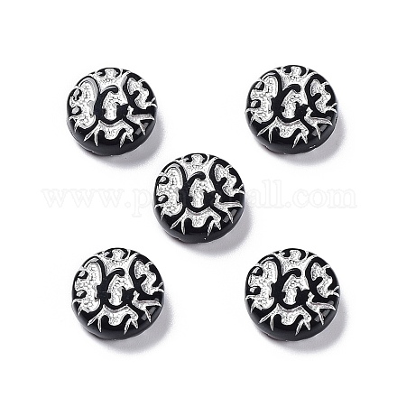 Black Opaque Acrylic Beads OACR-G016-35A-1