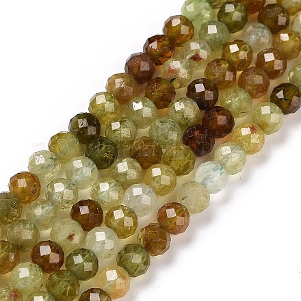 Natürlichen grünen Granat Perlen Stränge X-G-C009-A25-1