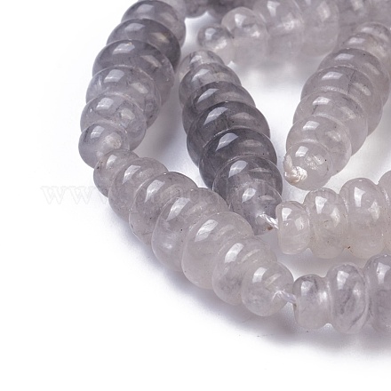 Nuvoloso naturale perle di quarzo fili G-G263-M2-05-1