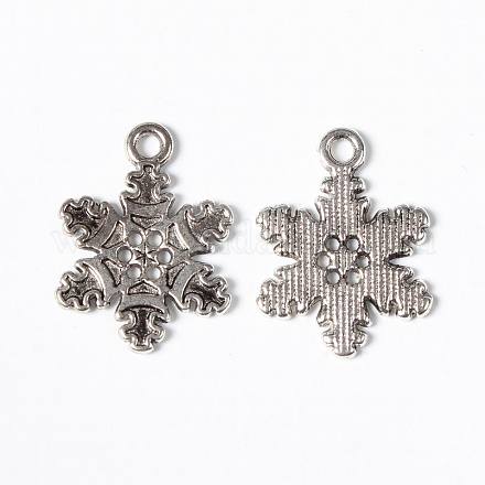 Tibetan Style Alloy Snowflake Pendants EA115Y-1