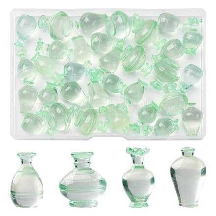 32 шт. 4 стиля вазы из смоляного фарфора миниатюрные украшения AJEW-FS0001-22-1