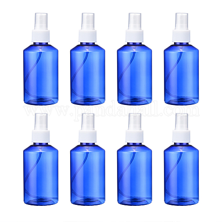 150mlの詰め替え可能なペットプラスチックスプレーボトル  液体用の空のポンプボトル  ブルー  5.3x13.5cm  容量：150ml（5.07液量オンス） TOOL-Q024-02D-02-1