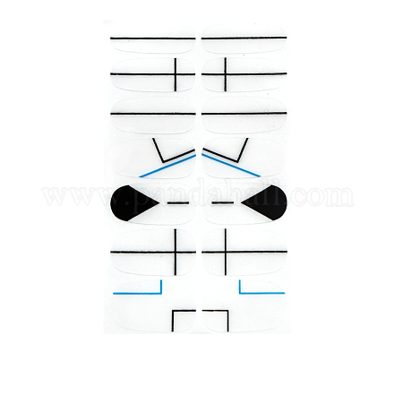 フルカバーネイルステッカー  水転写  ネイルチップの装飾用  ブラック  10x5.5cm MRMJ-Q055-293-1