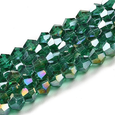 Trasparenti perle di vetro placca fili GLAA-F029-4mm-A10-1