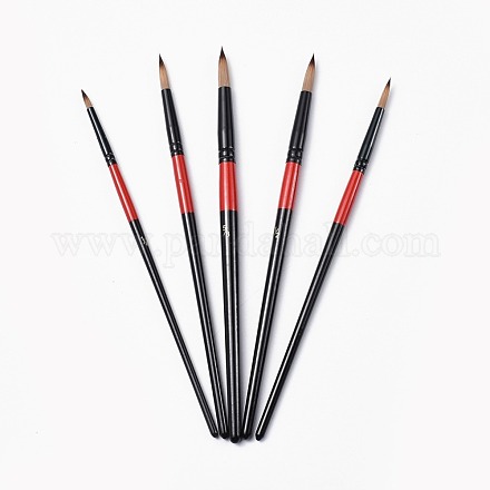 Ensembles de stylos pinceaux en bois AJEW-L074-01-1