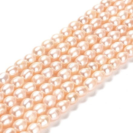 Fili di perle di perle d'acqua dolce coltivate naturali PEAR-E016-149-1