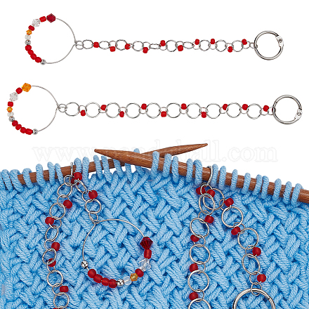 Стеклянные бисерные цепочки для вязания рядов HJEW-AB00590-1