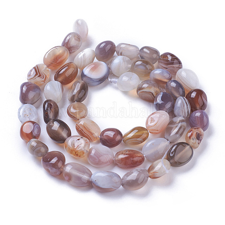 Chapelets de perles en agate naturelle du Botswana G-P433-20-1