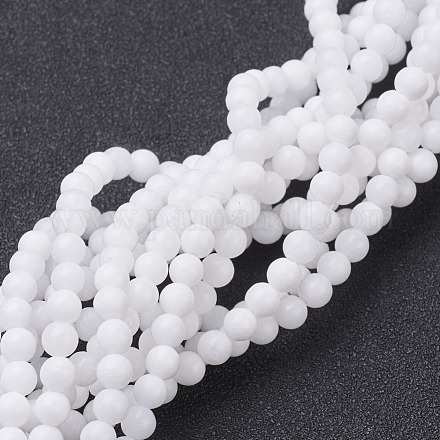 Natürliche weiße Jade perlen Stränge X-GSR10mmC067-1
