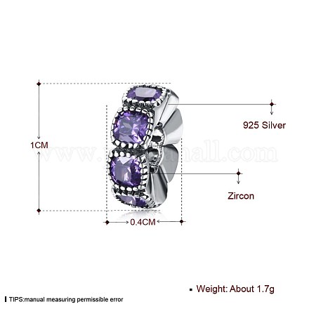 925 Thai Sterling Silver European Beads OPDL-BB23952-2-1