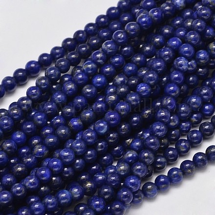 Grado alrededor de un naturales lapis lazuli de hebras de perlas G-M305-02-1