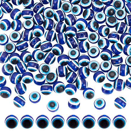 HOBBIESAY 300Pcs Evil Eye Resin Beads RESI-HY0001-22-1