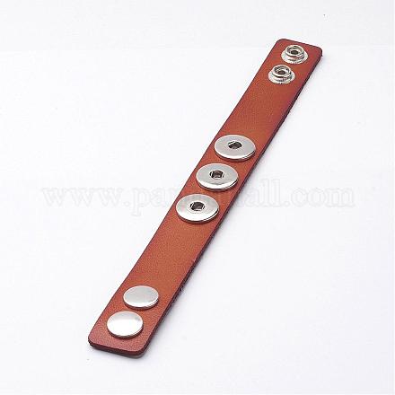 Leather Snap Bracelet Making X-AJEW-R014-2-1