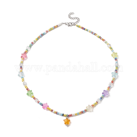 Semences de verre colliers de perles NJEW-JN04261-1