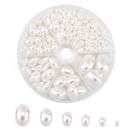 Cabujones de perlas de imitación de plástico ecológico MACR-PH0001-13-1